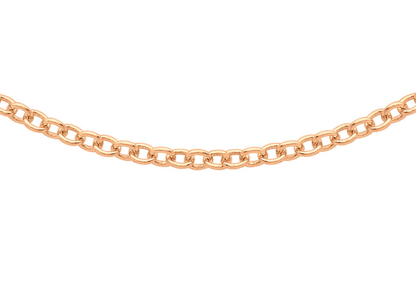 18ct Rose Gold Trace Chain
