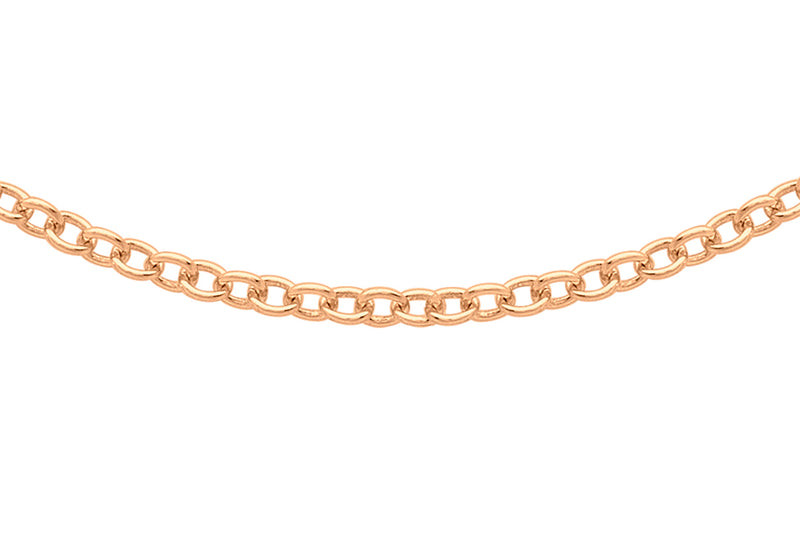 18ct Rose Gold Trace Chain