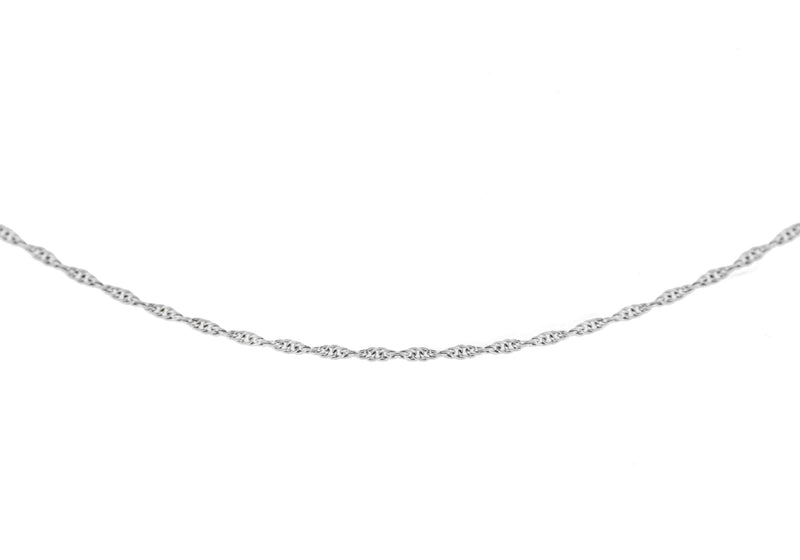 18ct White Gold 20 Prince of Wales Chain 46m/18"9