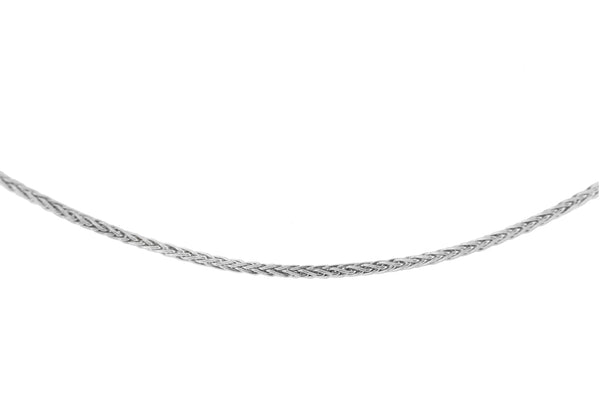 18ct White Gold Mini Spiga Adjustable Chain