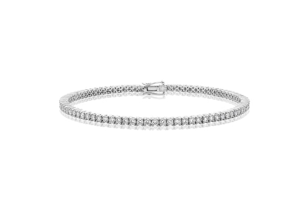 18ct White Gold 3.00ct Diamond Tennis Bracelet