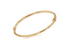 18ct Yellow Gold Diamond Cut Half-Twist Hinged Bangle