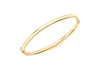 18ct Yellow Gold Oval Tube Bangle