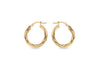 18ct Yellow Gold Swirl Loop Earrings