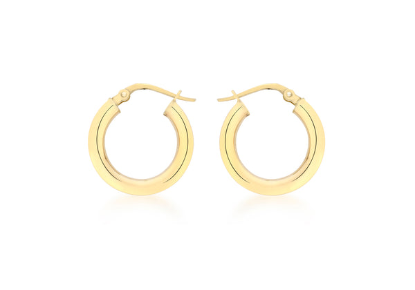 18ct Yellow Gold 18mm Polished Creole Earrings