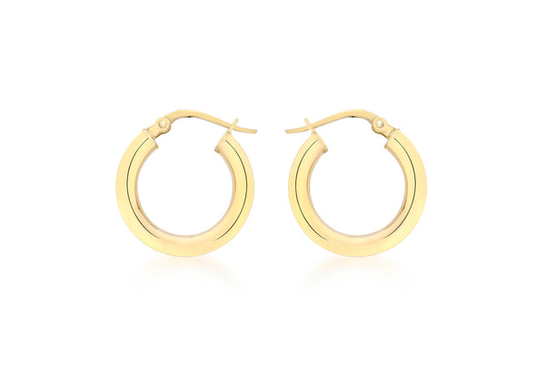 18ct Yellow Gold 18mm Polished Creole Earrings