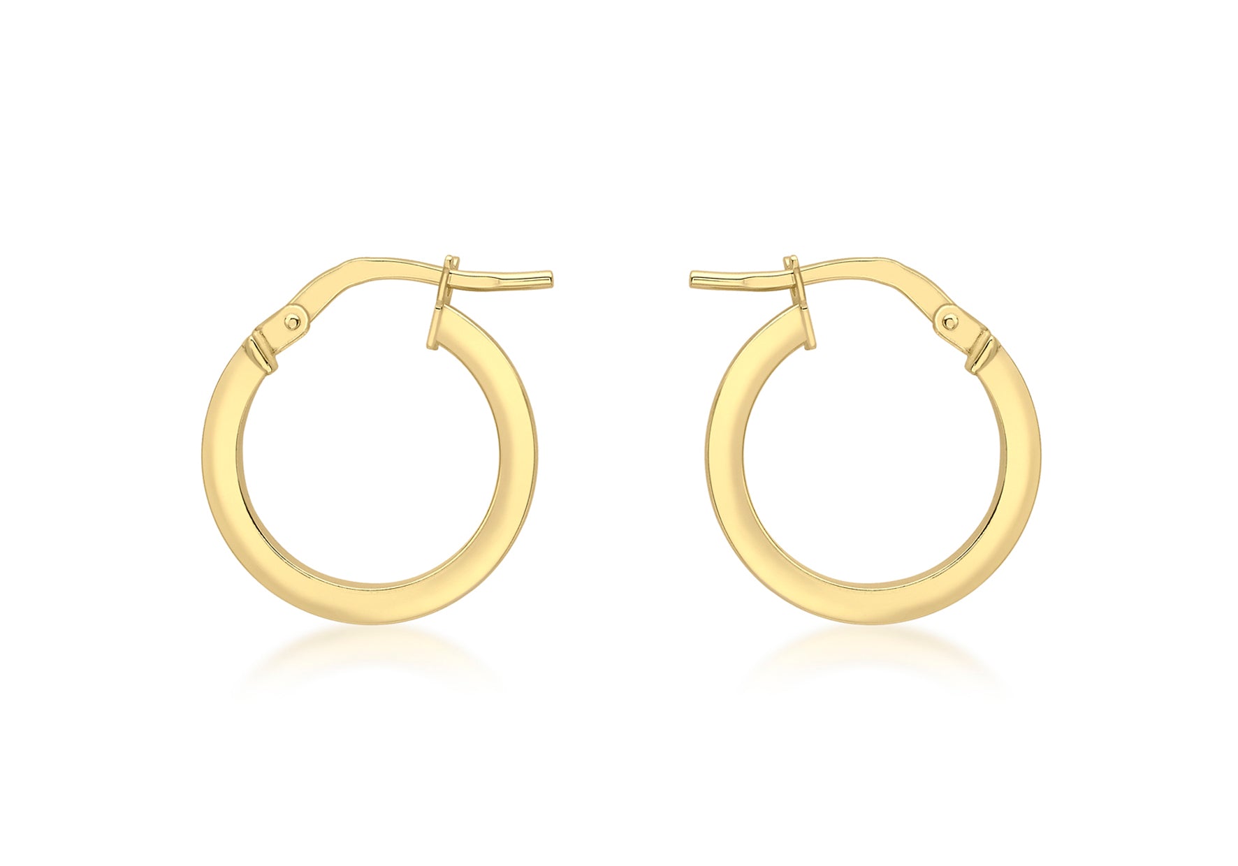 18ct Yellow Gold 16mm Round Creole Earrings