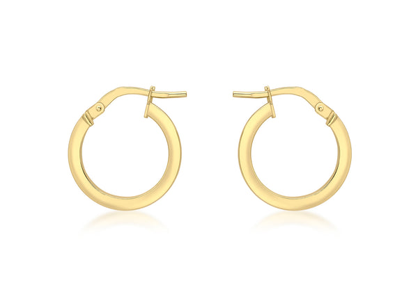 18ct Yellow Gold 16mm Round Creole Earrings