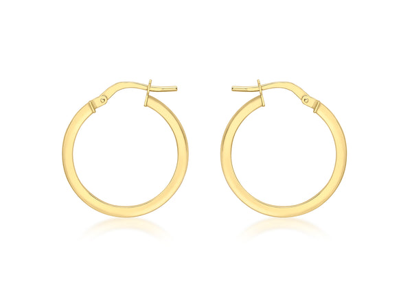 18ct Yellow Gold Round Creole Earrings