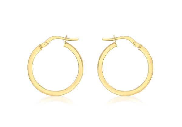 18ct Yellow Gold Round Creole Earrings