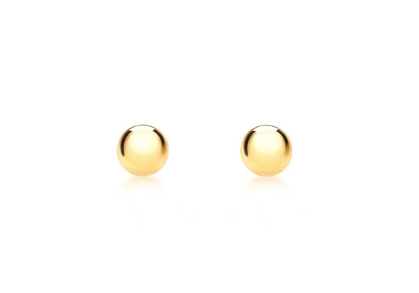 18ct Yellow Gold 3mm Ball Stud Earrings