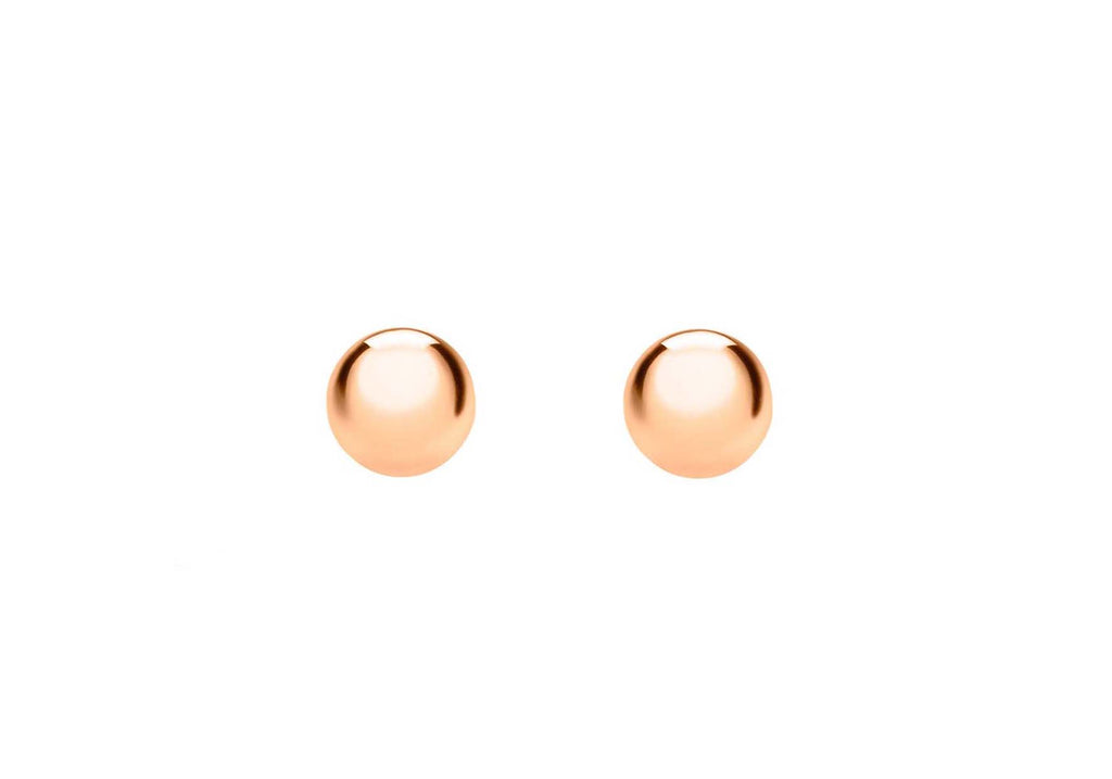 18ct Rose Gold 5mm Ball Stud Earrings