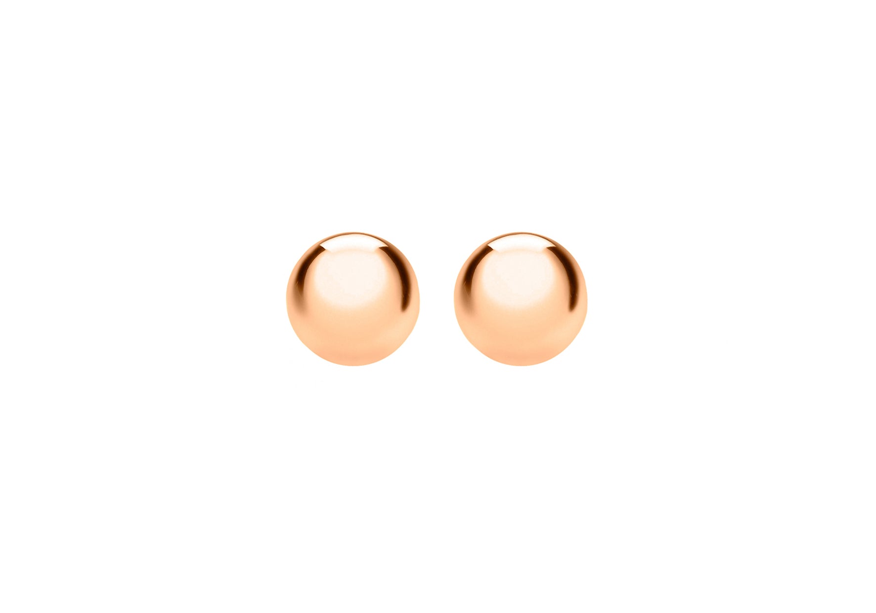 Ball Stud Earrings 18ct Rose Gold