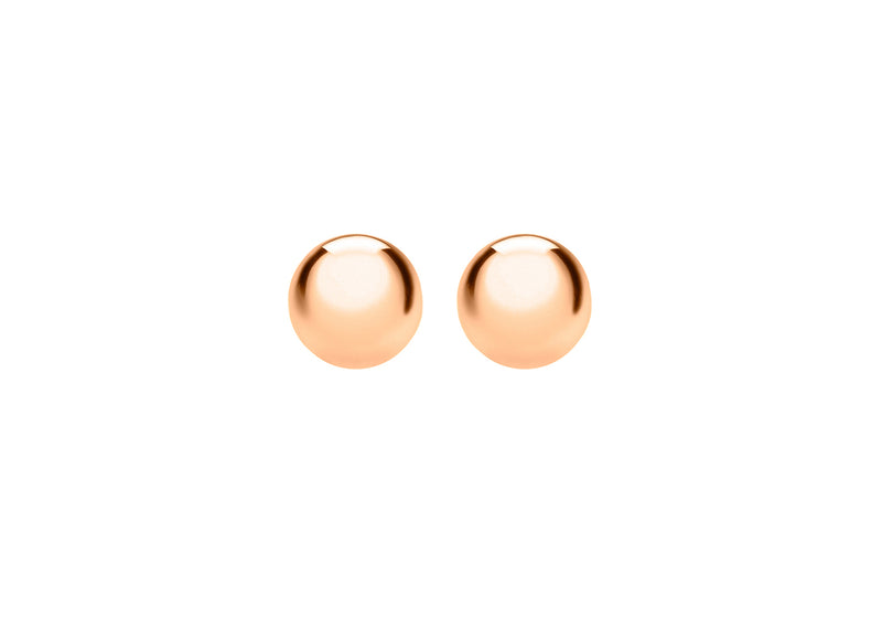 Ball Stud Earrings 18ct Rose Gold