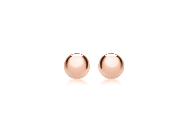 18ct Rose Gold 4mm Ball Stud Earrings