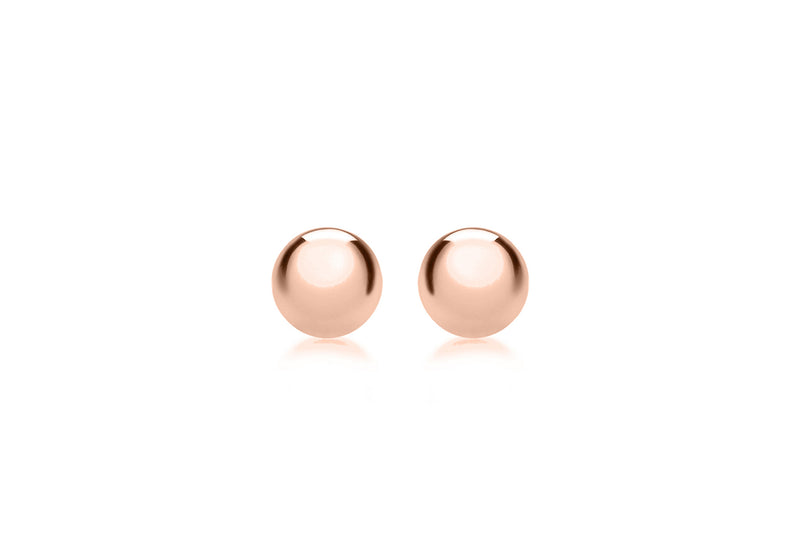 18ct Rose Gold 4mm Ball Stud Earrings