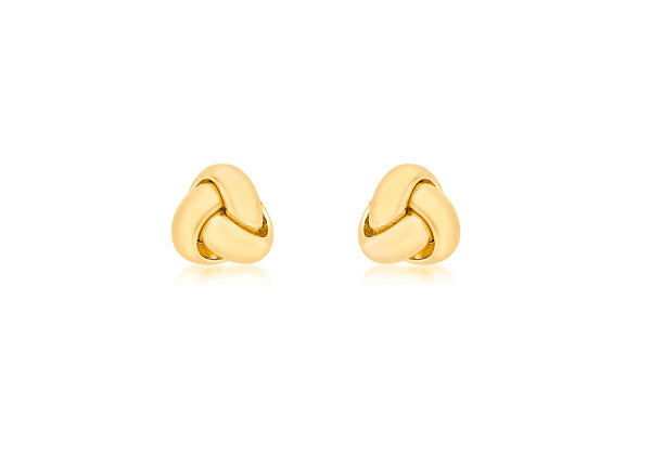 18ct Yellow Gold 7mm Knot Stud Earrings