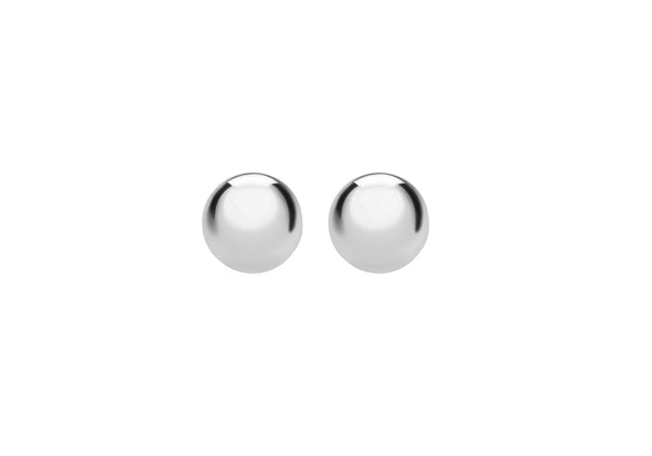 18ct White Gold 6mm Ball Stud Earrings