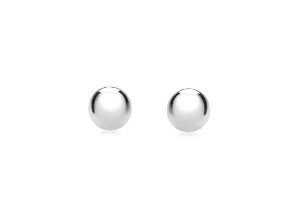 18ct White Gold 4mm Ball Stud Earrings