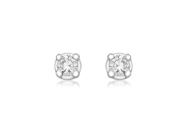 Diamond Stud Earrings 18ct White Gold