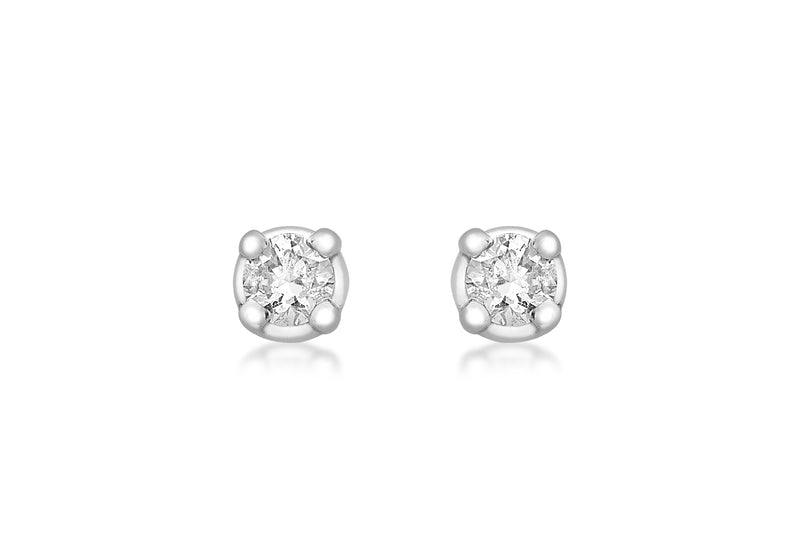 Diamond Stud Earrings 18ct White Gold