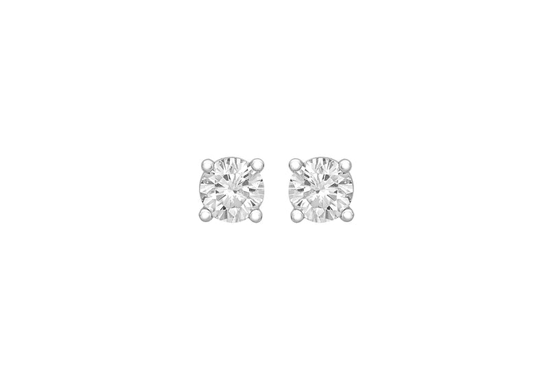 18ct White Gold 0.25t Diamond 3mm Stud Earrings