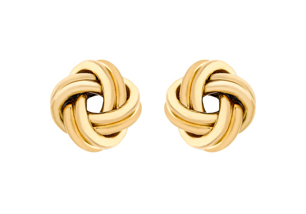 18ct Yellow Gold Knot Stud Earrings