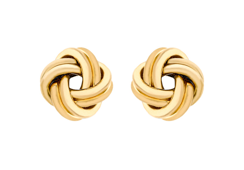 18ct Yellow Gold Knot Stud Earrings