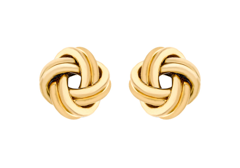 18ct Yellow Gold Knot Stud Earrings