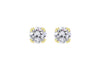18ct Yellow Gold 8mm Zirconia  Stud Earrings