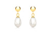 18ct Yellow Gold Fresh Water Pearl Drop Earrings