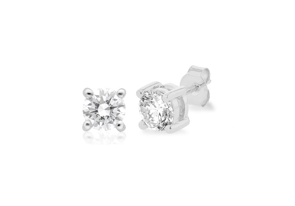 18ct White Gold 0.75ct Diamond Stud Earrings