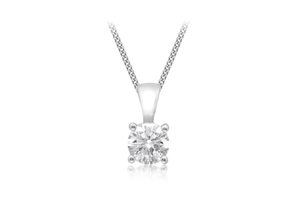 18ct White Gold 0.33ct Diamond Pendant