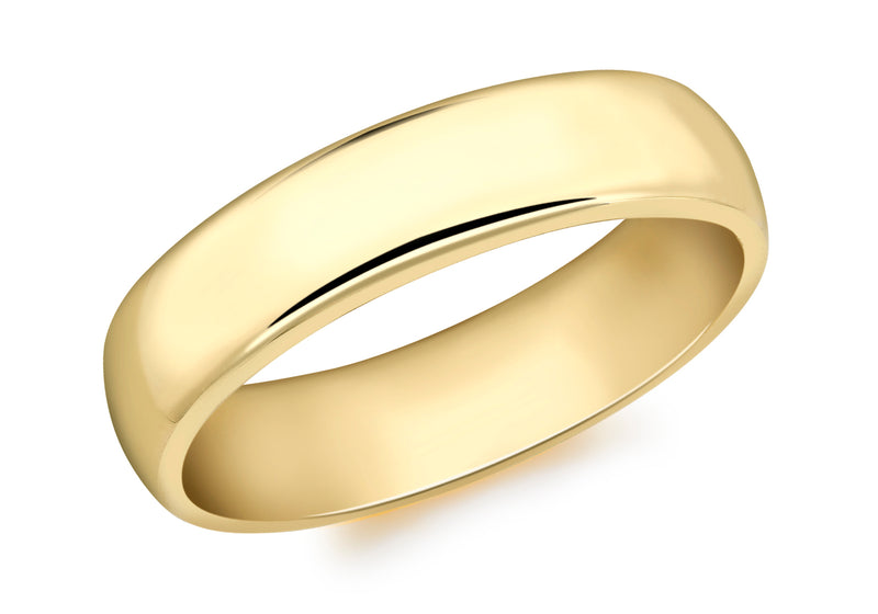 18ct Yellow Gold 5mm Court Ring