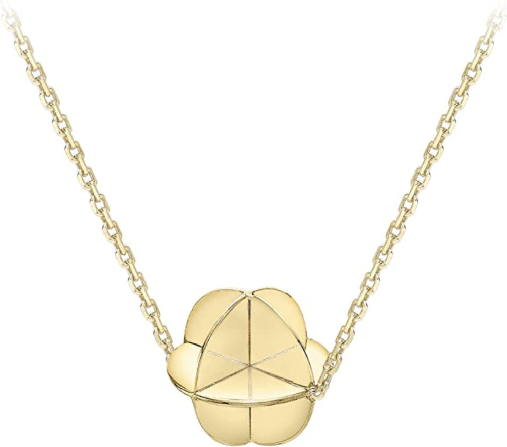 9ct Yellow Gold Adjustable Origami Orb Necklace
