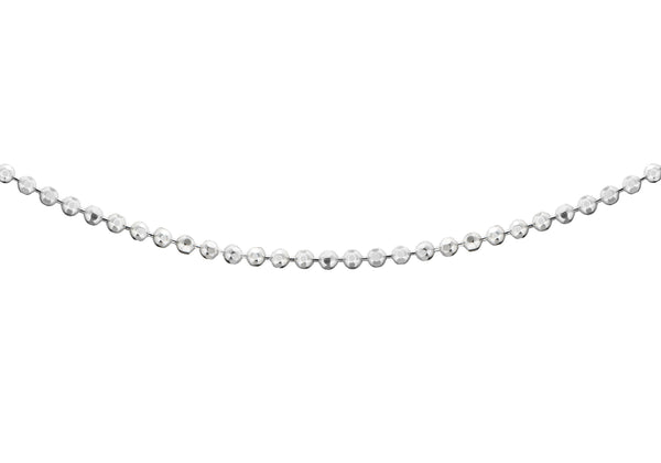 Sterling Silver Diamond Cut Ball Chain