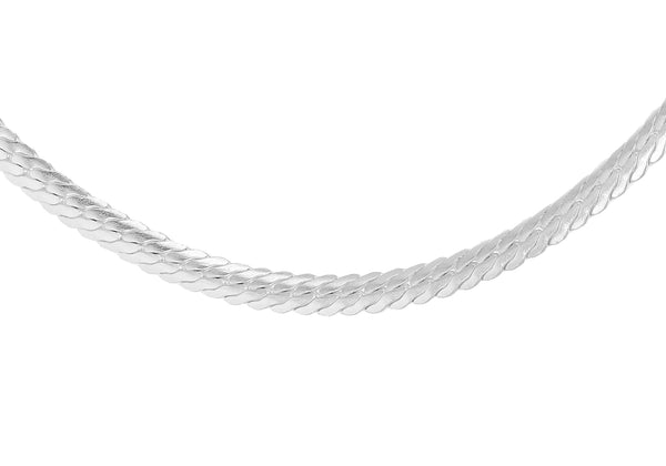 Sterling Silver Oval Herringbone Chain