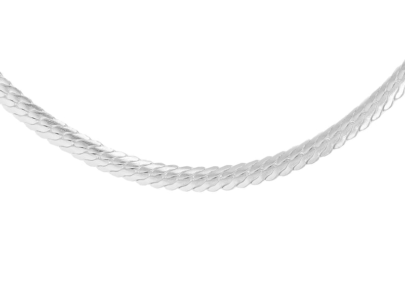 Sterling Silver Oval Herringbone Chain