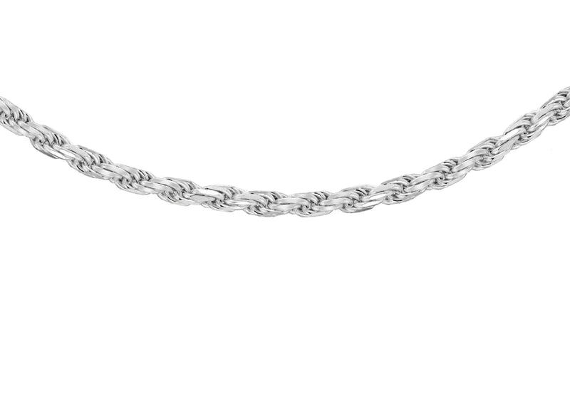 Sterling Silver 40 Diamond Cut Rope Chain 41m/16"9