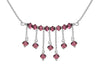 Sterling Silver Lila Crystal Fringe Drop Necklace