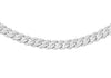 Sterling Silver 100 Diamond Cut Panza Curb Chain