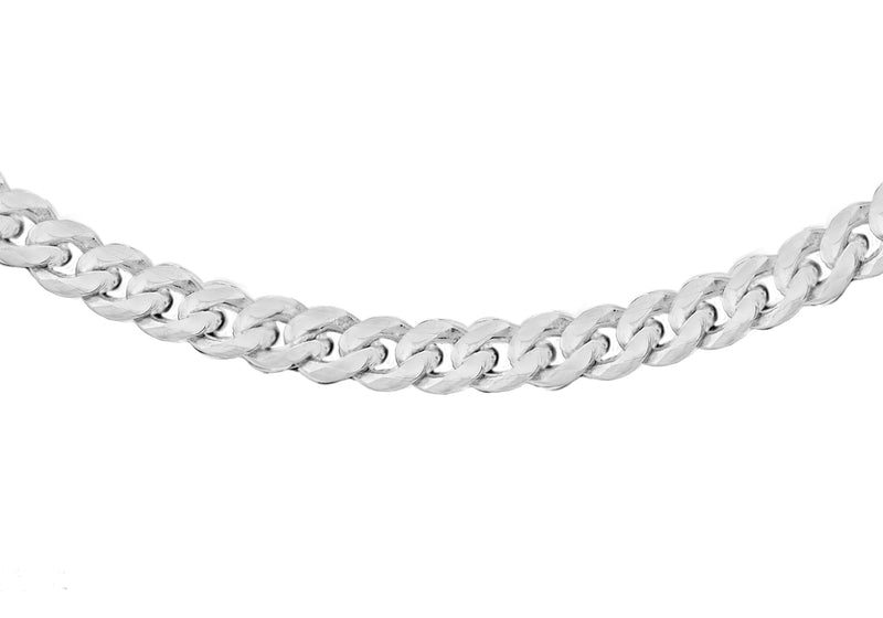 Sterling Silver 100 Diamond Cut Panza Curb Chain