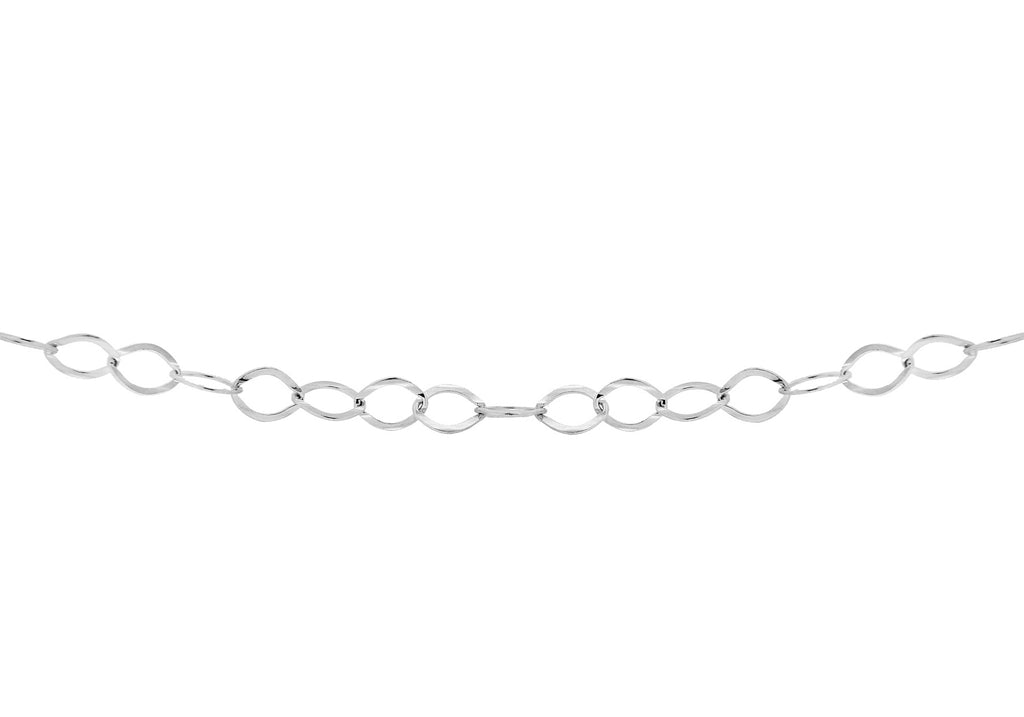 Sterling Silver 25 Diamond Cut Trace Chain 41m/16"9