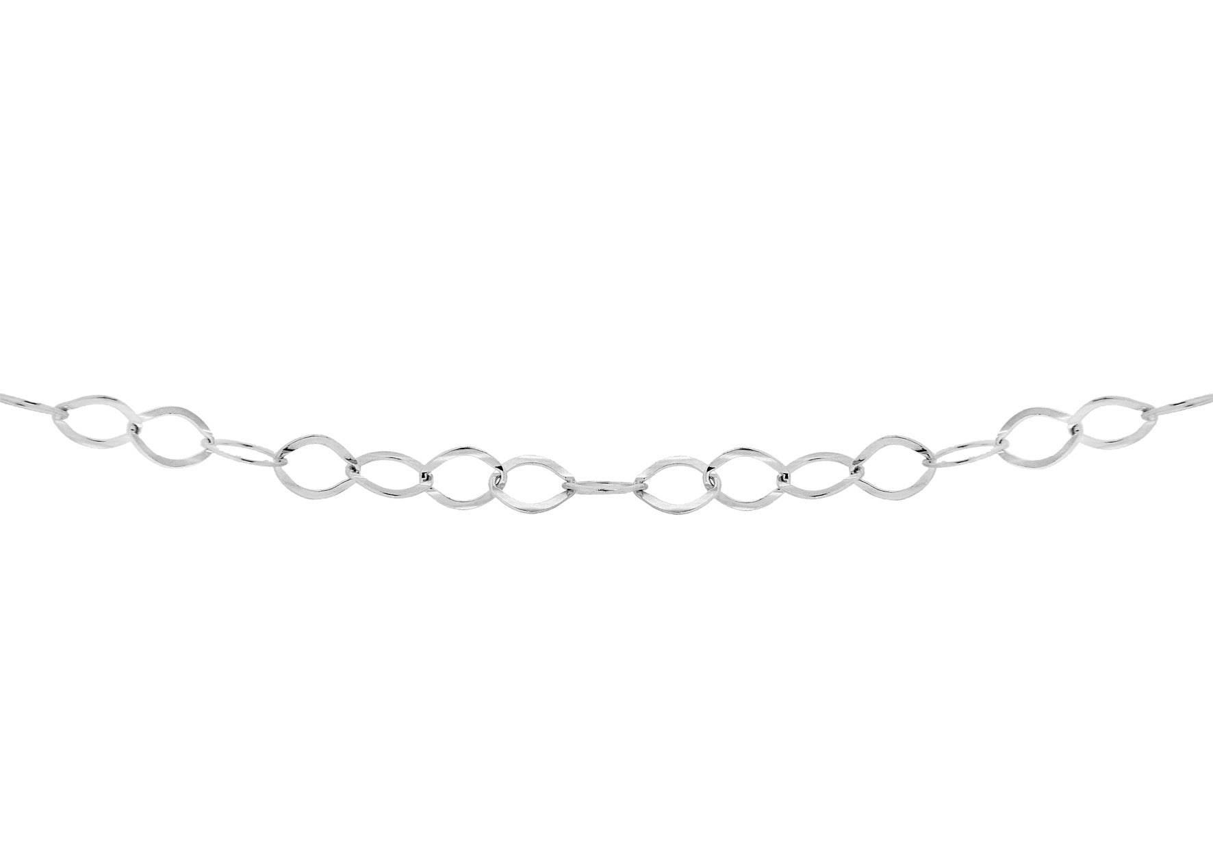 Sterling Silver 25 Diamond Cut Trace Chain 41m/16"9