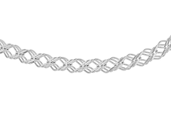 Sterling Silver 6mm Double Curb Chain 46m/18"9