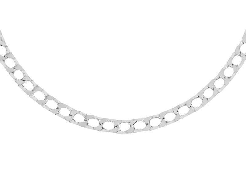 Sterling Silver 120 Diamond Cut Square Curb Chain 41m/16"9