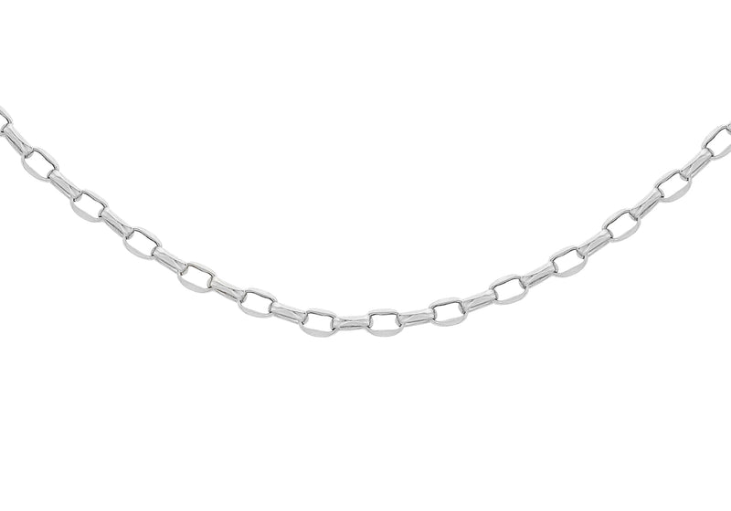 Sterling Silver 100 Oval Belcher  Chain 41m/16"9