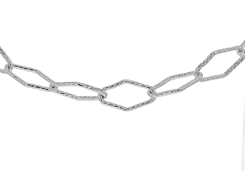Sterling Silver 100 Twist Detail Diamond Shaped Belcher  Chain 51m/20"9