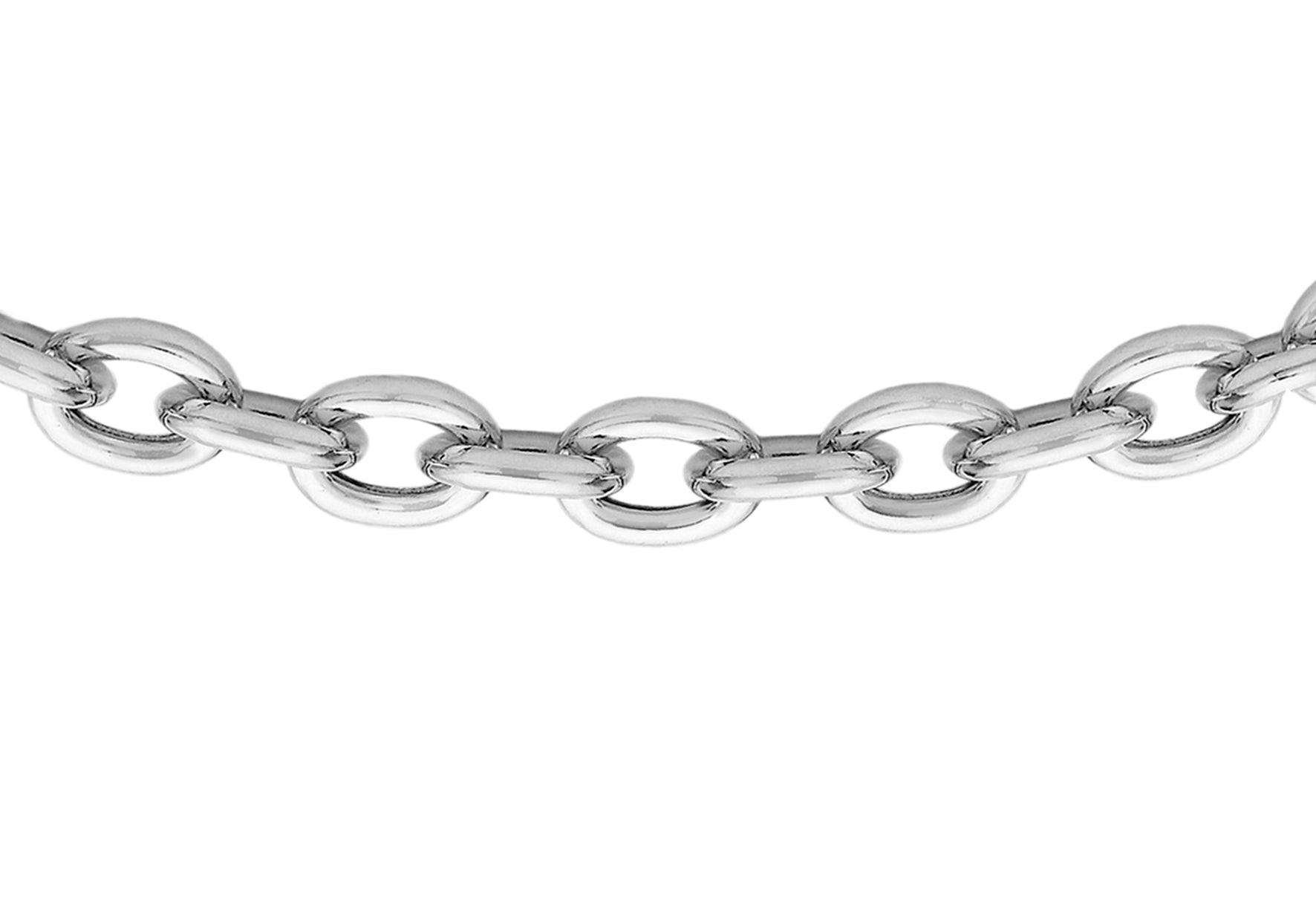 Sterling Silver 250 Oval Belcher  Chain 46m/18"9