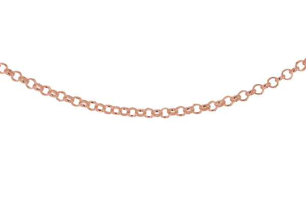 Sterling Silver Rose Gold Plated Belcher Chain